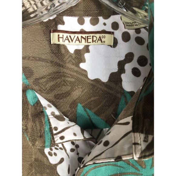 Havanera Hawaiian Shirt Men’s Floral Button Down Tropical Shirt Adult Medium - Picture 4 of 16